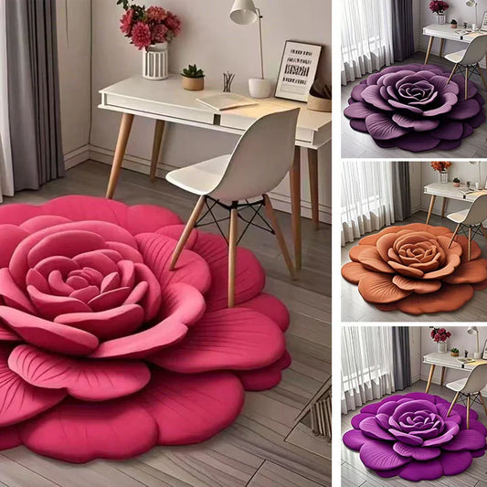 Floral Plush Diatomaceous Earth Floor Mat