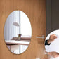 Crystal View Oval Decorative Wall Mirror with Modern Finish